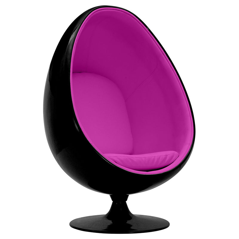 Egg design armchair - Covered with faux leather - Eny