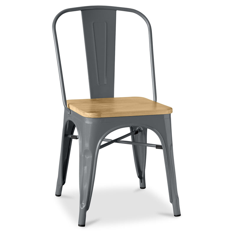 Dining chair - Industrial design - Wood and steel - Stylix