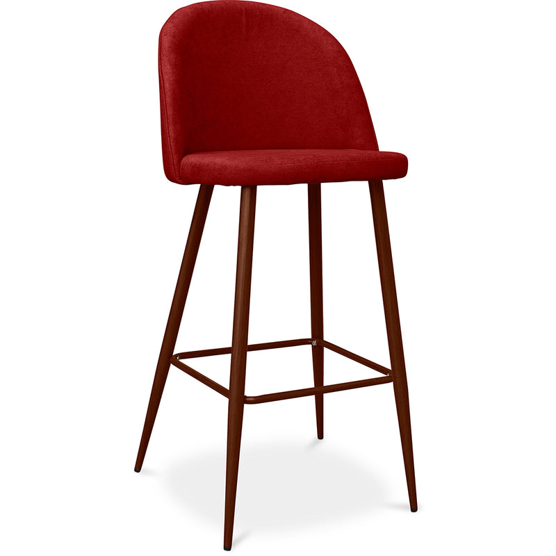 Tabouret rembourré en tissu - Design scandinave - 73cm - Evelyne