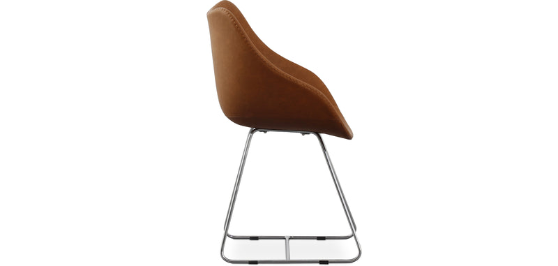 Sedia da pranzo con braccioli - Similpelle - PU - Stylix - Nero - Clun