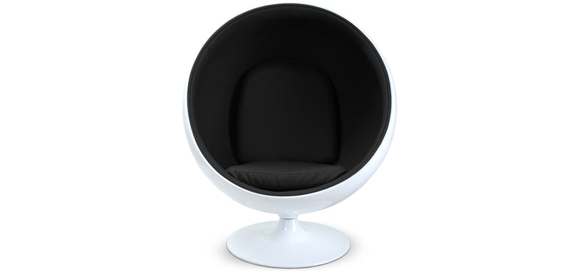 Poltrona Design Boule - Revestida em Similicouro - Batton