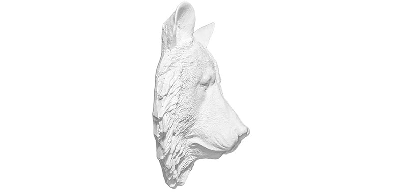 Wall Decoration - White Bear Head - Uka