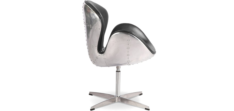 Fauteuil avec accoudoirs - Style aviateur - Revêtu de cuir - Via