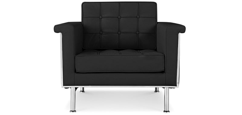 Fauteuil avec accoudoirs - Revêtu de cuir - Town