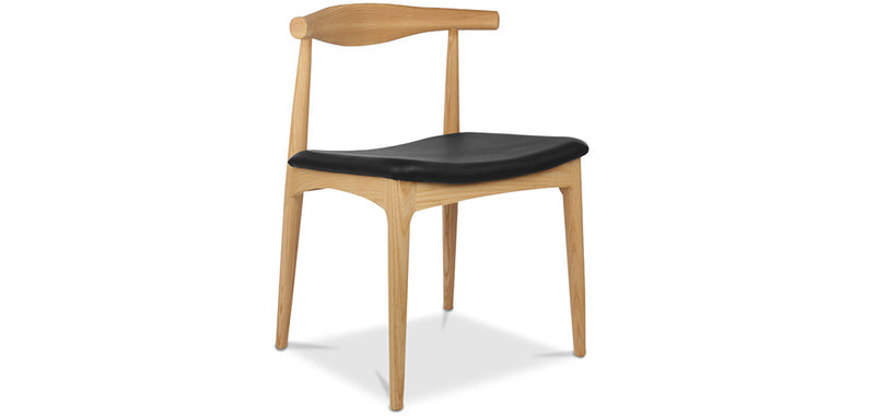 Dining chair - Scandinavian style - Wood and leather - Voga