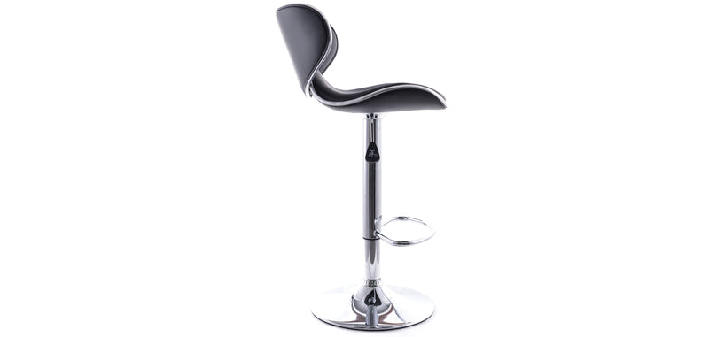 Tabouret de bar pivotant avec dossier - Dossier courbe