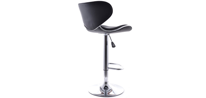 Tabouret de bar pivotant avec dossier - Dossier courbe