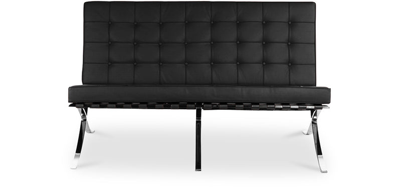 Faux Leather Upholstered Sofa - 2 Seats - Town