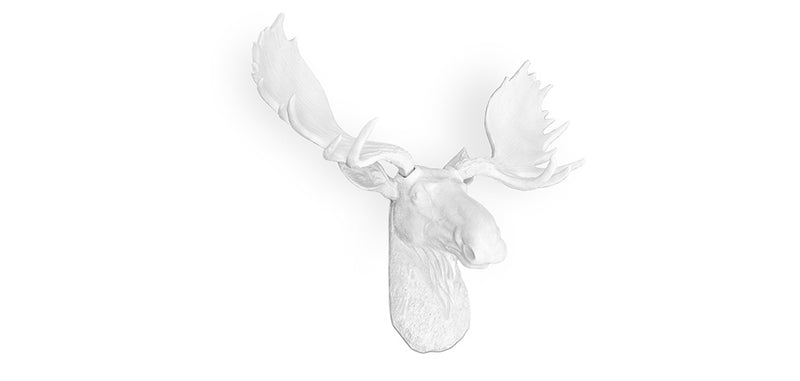 Wall Decoration - White Elk Head - Uka