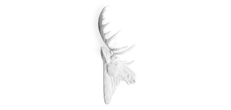 Wall Decoration - White Elk Head - Uka
