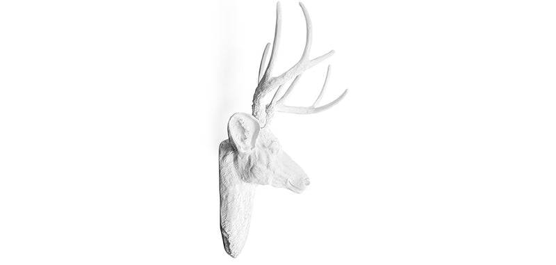 Wall Decoration - White Deer Head - Uka
