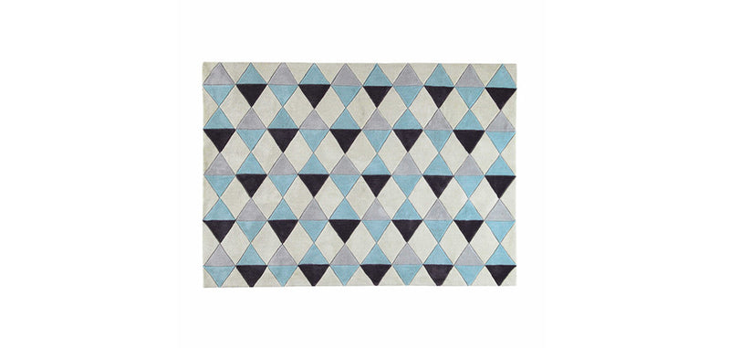 Tappeto di design a losanghe - Lana - Wally