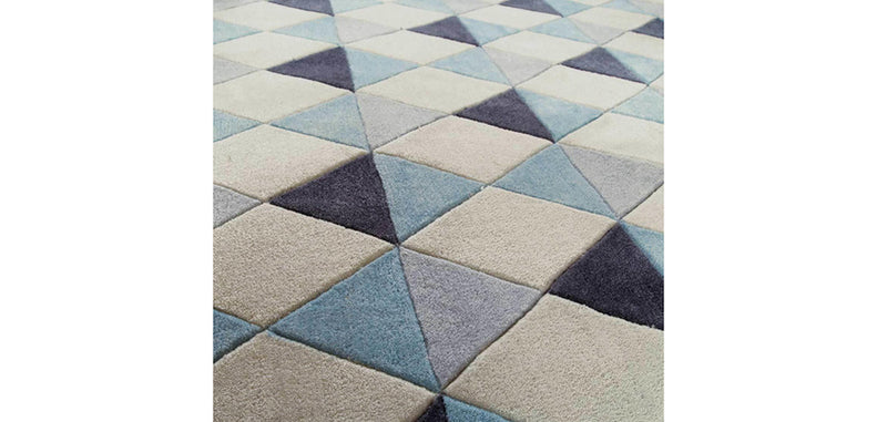 Tappeto di design a losanghe - Lana - Wally