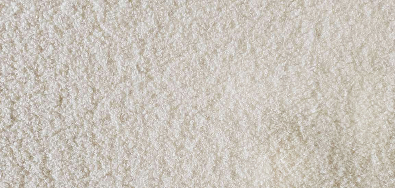 Obrotowe krzesło biurowe z imitacji futra boucle tapicerowane - białe boucle - Denisse