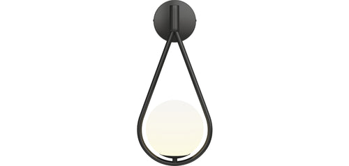 Applique Murale Noire - Abat-jour Globe - Tear