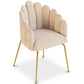 Dining Chair Shell Glam design in Velvet - Golden Legs - Shell - gallery 7