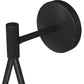 Black Wall Sconce - Globe Lampshade - Tear