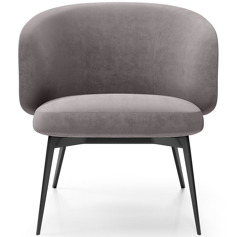 Curved Upholstered Design Armchair - Contemporary Style - Opreh