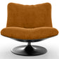 Upholstered Curved Design Contemporary Style Armchair - Tulipe