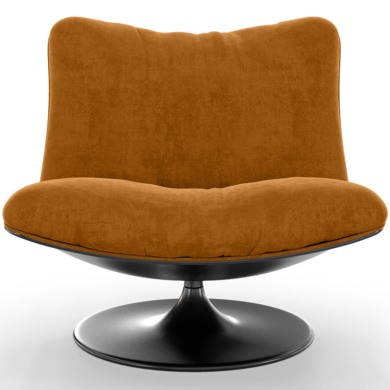 Upholstered Curved Design Contemporary Style Armchair - Tulipe