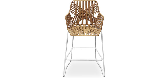 Bar Stool Design Boho Bali Rattan Synthetic 75cm - Tale - gallery 4