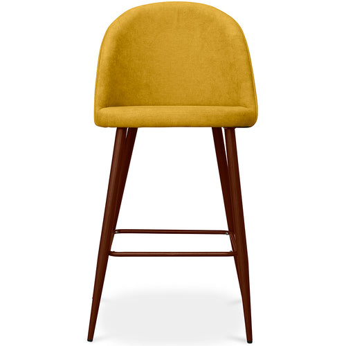 Tabouret rembourré en tissu - Design scandinave - 63cm- Evelyne