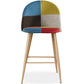 Tabouret Rembourré en Patchwork - Style Scandinave - 63cm - Evelyne