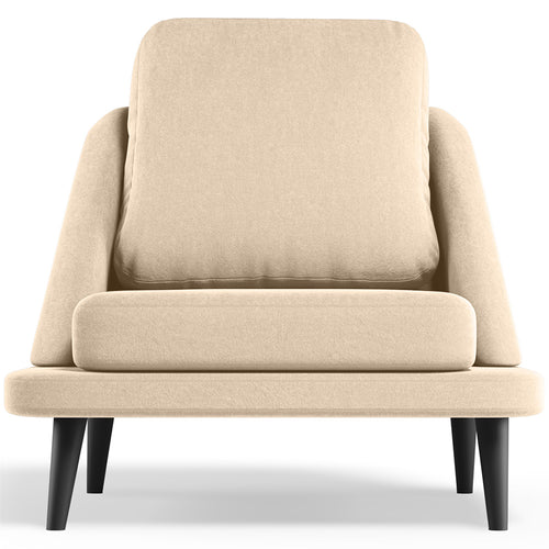 Velvet Upholstered Armchair - Scandinavian Style - Velvet Lounge