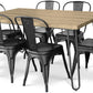 Dining Table Set - Industrial Design 150cm + Set of 6 Dining Chairs - Industrial Design - Hairpin Stylix