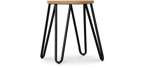 Tabouret Hairpin - 42cm - Bois clair et métal