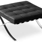 Upholstered faux leather footrest - Town