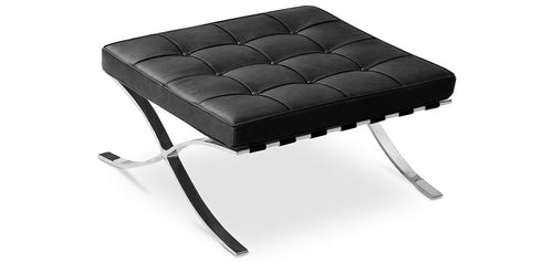 Upholstered faux leather footrest - Town