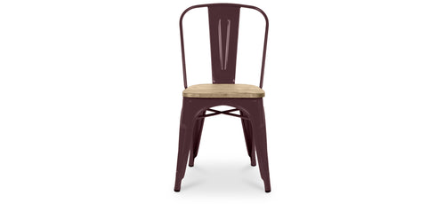 Stylix-Stuhl - Metall und helles Holz
