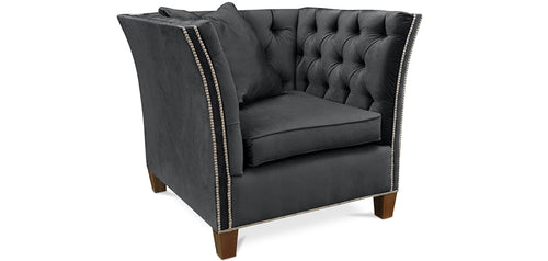 McLane Chesterfield buttoned armchair  - velvet
