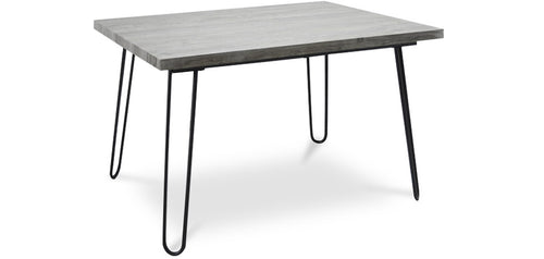 Table à manger rectangulaire - Style industriel - Bois et métal - 120cm - Hairpin