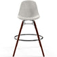 Velvet Bar Stool - Scandinavian Design and Dark Wood Legs - Skögur