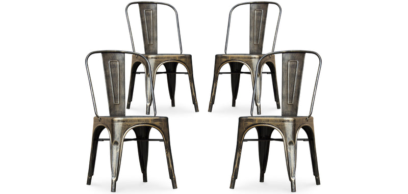 Pack de 4 Esszimmerstühle - Industrielles Design - Neue Ausgabe - Stylix