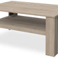 Mesa de centro retangular Ragna de estilo escandinavo - Madeira