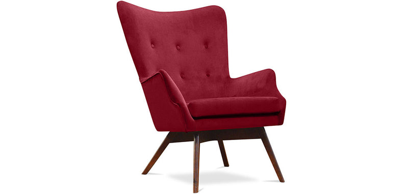 Sillón Jensen de estilo escandinavo - Terciopelo