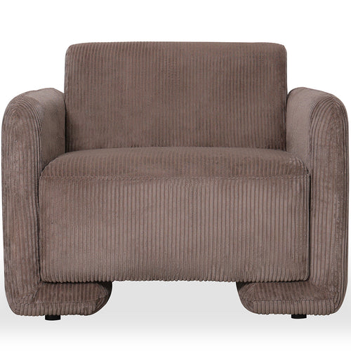 Armchair Upholstered In Velvet Corduroy – Modern Design - November