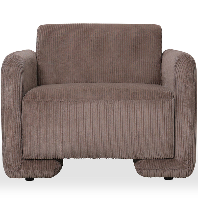 Armchair Upholstered In Velvet Corduroy – Modern Design - November