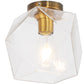 Lampe de plafond en cristal - Monture encastrée design rétro - Avo