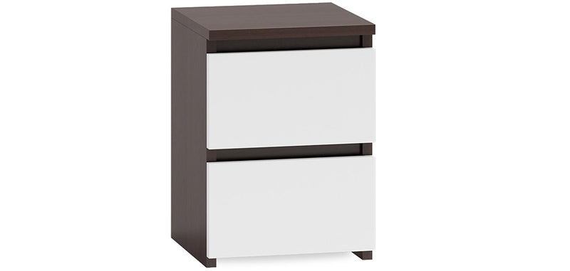 Mesa de cabeceira Njal com 2 gavetas - Madeira