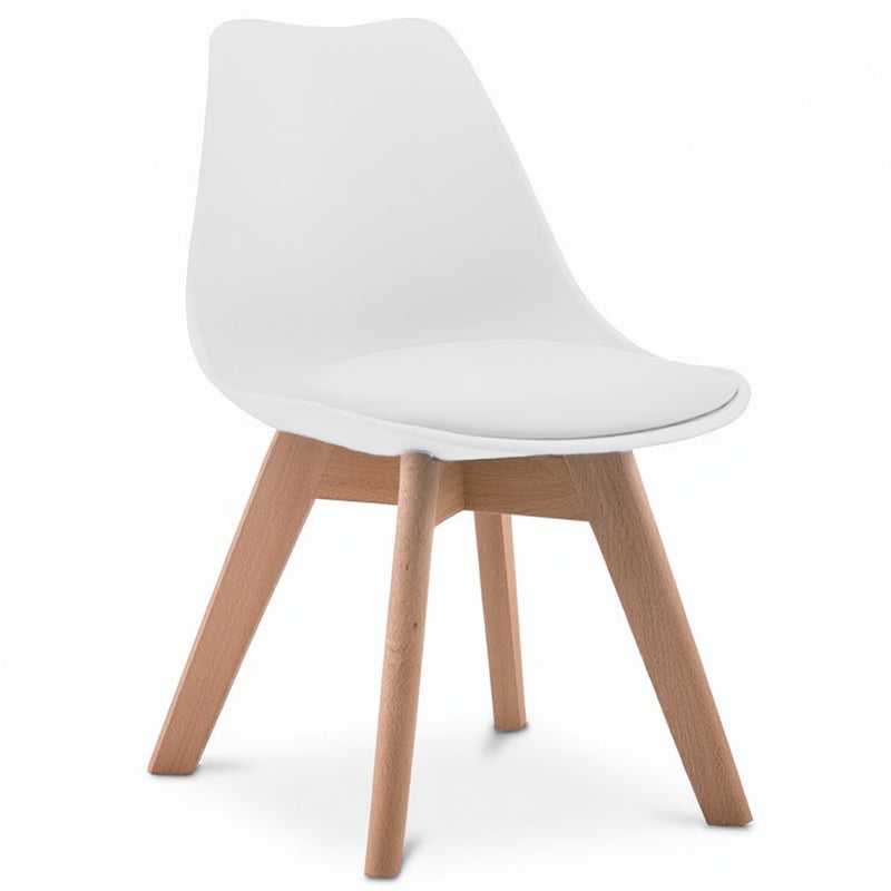 Chaise pour enfant rembourrée en bois et polypropylène