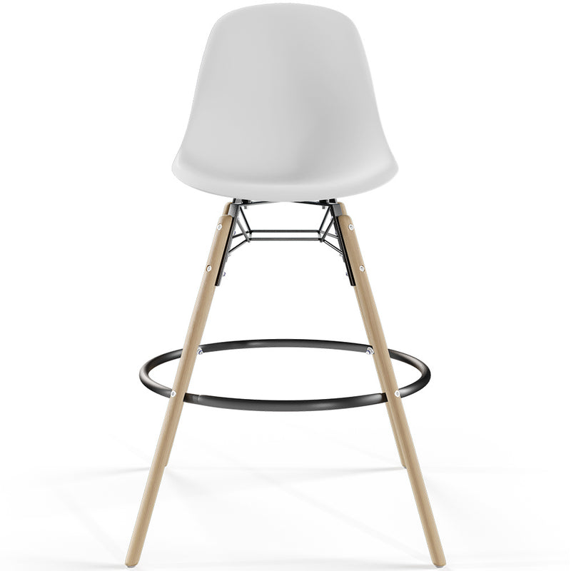 Bar Stool - Scandinavian Design - Wooden Legs - Pack of 4 - Skögur