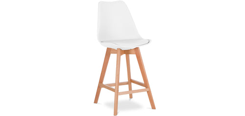 Taboret w stylu skandynawskim - nogi z drewna - Denisse