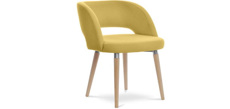 Sedia imbottita in stile scandinavo Ryden - Tessuto