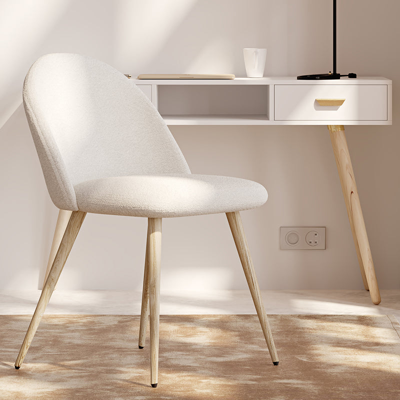 Dining Chair - Upholstered in Bouclé Fabric - Scandinavian Design - Evelyne