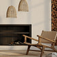 Lampe suspendue style bohème en rotin naturel - Linei
