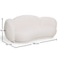 Curved Sofa Upholstered In White Bouclé – Modern And Elegant Design - Sorela
